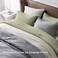 Bedsure Queen Comforter Set Tea Green, Cationic Dyed Bedding Set 3 Pcs