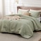 Bedsure Queen Comforter Set Tea Green, Cationic Dyed Bedding Set 3 Pcs