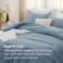 Bedsure King Comforter Set Prewashed Soft Bedding 3PCS Dusty Blue 104"x90