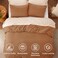 Bedsure King Comforter Set Prewashed Soft Bedding Set 3PCS Pumpkin 104"x90