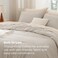 Bedsure King Comforter Set Prewashed Soft Bedding Set 3PCS Sand 104"x90