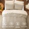 Bedsure King Comforter Set Prewashed Soft Bedding Set 3PCS Sand 104"x90