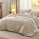 Bedsure King Comforter Set Prewashed Soft Bedding Set 3PCS Sand 104"x90