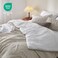Bedsure Queen Comforter Set Prewashed Soft Bedding 3PCS Beige/White 90"x90