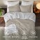 Bedsure Queen Comforter Set Prewashed Soft Bedding 3PCS Beige/White 90"x90