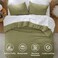 Bedsure Queen Comforter Set Prewashed Soft Bedding 3PCS Olive Green 90"x90