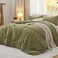Bedsure Queen Comforter Set Prewashed Soft Bedding 3PCS Olive Green 90"x90