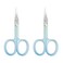 Motanar 2PCS Eyebrow Scissor Makeup Manicure Nails Cuticle Scissors Blue A