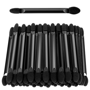 Salbsever 50 Pcs Eyeshadow Applicators, Eyeshadow Brush Dual Side for Makeup