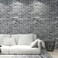 Art3d 20-Pack Durable Faux Brick Peel and Stick 3D Wall Panels, Stone Ash