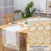 BrekSdat Lace Table Runner Waterproof Fabric Washable Off White 16X35Inch