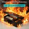 Xydled Fireproof Document Box with Key Lock, Fire Safe Box, Black