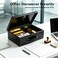 Xydled Fireproof Document Box with Key Lock, Fire Safe Box, Black