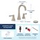 Moen 84023SRN Ronan 2-Handle Widespread Bathroom Faucet, Bn