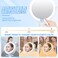 Kookin 1X/10X Magnifying Mirror with Light, Travel Makeup Mirror, White