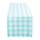 Dii Fringed Check Tabletop, Table Runner, 14X72, Aqua