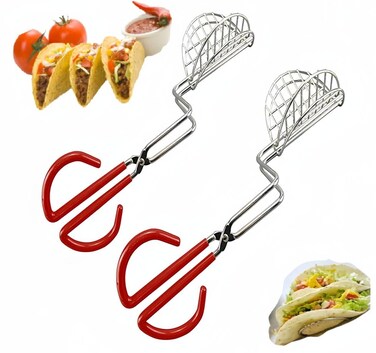 Tliocas 2 Sets Taco Maker Press Fried Taco Shells Mold Crisp Deep Fryer Kitchen Tools Gadgets