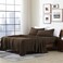 Cathay Home Full Sheet Set, Ultra- Soft Microfiber Bed Sheets, Brown