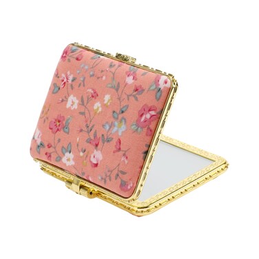 Vocoste Floral Compact Mirror, Pink