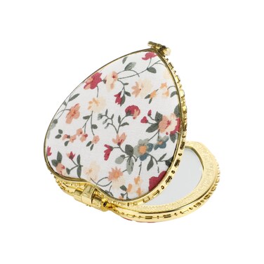 Vocoste Compact Mirror, Heart-Shaped Folding Mini Mirror, White