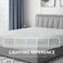 Cathay Home Full Fitted Sheet Only, 14" Deep Pocket Ultra Soft, Light Gray