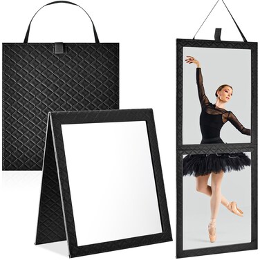 Colingmill Foldable Full Length Mirror Portable, Black, 24.6" L X 11.2" W