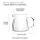 Watchget 500ML/17oz Borosilicate Glass Server Pour Over Coffee Carafe, Clear
