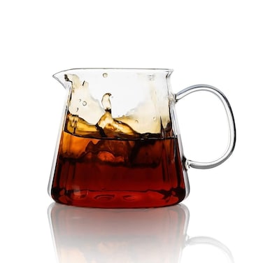 Watchget 500ML/17oz Borosilicate Glass Server Pour Over Coffee Carafe, Clear