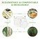 Vplus Compostable Plates, 600 Pack 9 Inch 3 Compartment Plates, White