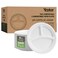Vplus Compostable Plates, 600 Pack 9 Inch 3 Compartment Plates, White