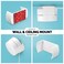 Brainwavz Screwless Wall &amp; Ceiling Mount for Google WIFI Home Mesh System Holder, No Tools Required, Easy to Install, No Mess, No Drilling, Strong Vhb Adheasive Mount, White by Brainwavz