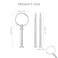 Astrqle 3 Tier Cupcake Stand Hardware Handles Holder Fitting with Screws and Flat Washers for Party Wedding Display Stand