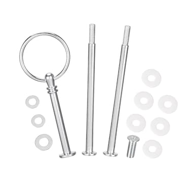 Astrqle 3 Tier Cupcake Stand Hardware Handles Holder Fitting with Screws and Flat Washers for Party Wedding Display Stand