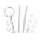 Astrqle 3 Tier Cupcake Stand Hardware Handles Holder Fitting with Screws and Flat Washers for Party Wedding Display Stand
