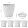 Ynnico 6 Inch Plant Pots 5 Pack Plastic Planters with Drainage & Saucers