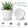 Ynnico 6 Inch Plant Pots 5 Pack Plastic Planters with Drainage & Saucers