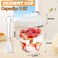 Jeffbaubl 100 Pack Dessert Cups, 2 Oz Plastic, Square Design, Clear
