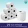 PaperPlanet White Bond Paper for Toast TKP300 Kitchen Printer 20 Rolls