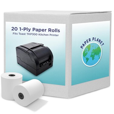 PaperPlanet White Bond Paper for Toast TKP300 Kitchen Printer 20 Rolls