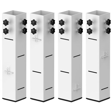 Fixirons 4 Pcs Carbon Steel Dorm Bed Risers Metal Bed Riser Tall Bed Riser