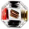 Hiceeden Acrylic Tea Bag Organizer, 5 Compartment Sugar Packets Holder Divided Coffee Condiment Storage Caddy Box for Kitchen Cabinet, Countertop, Tabletop