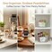 Hiceeden Acrylic Tea Bag Organizer, 5 Compartment Sugar Packets Holder Divided Coffee Condiment Storage Caddy Box for Kitchen Cabinet, Countertop, Tabletop