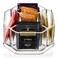 Hiceeden Acrylic Tea Bag Organizer, 5 Compartment Sugar Packets Holder Divided Coffee Condiment Storage Caddy Box for Kitchen Cabinet, Countertop, Tabletop