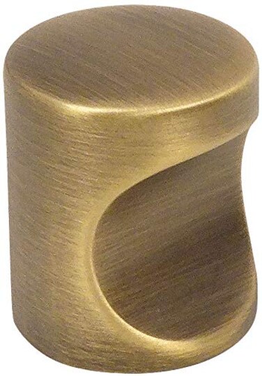 Cosmas 10 Pack 3312BAB Brushed Antique Brass Finger Pull 3/4 Inch Diameter