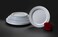 Party Essentials Divine Plastic Dinnerware Disposable Plates for Party, Real China Look, White Silver Rim, 10" 12-Count