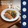 Party Essentials Divine Plastic Dinnerware Disposable Plates for Party, Real China Look, White Silver Rim, 10" 12-Count