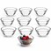 Sentop 10 Pack 1.5 Oz Glass Prep Bowls, Stackable Mini Glass Bowls for Condiments, Dips, Dessert, Spices, Snacks, Clear Small Serving Bowls for Kitchen Prep