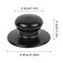 Sonku 4 Pack Pot Lid Knobs, Sonku Universal Kitchen Cookware Lid Replacement Knobs Casserole Kettle Cover Glass Saucepan Lid Pot Holding Handles-Black