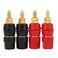 Walfront 4 Pcs Banana Socket Test Probe Audio Speaker Terminal Binding Post Banana Plug Jack Socket Adapter Connector 4MM Panel Mount Banana Socket Black and Red