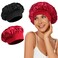 Leaduway 2PCS Satin Bonnet Silk Bonnet, Hair Bonnet for Sleeping